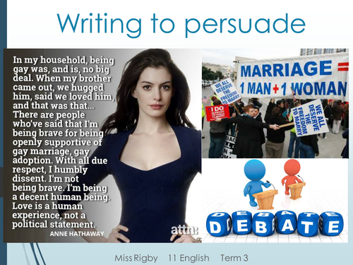 How to structure a persuasive speech (about political issues)