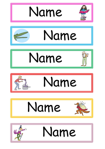 Roald Dahl Drawer Labels