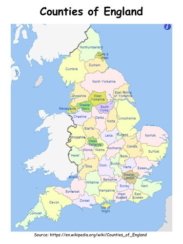 Counties Of England Ks2 Lesson Plan Map Questions And Plenary