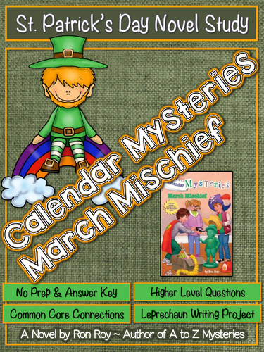 Calendar Mysteries March Mischief {Novel Study & Leprechaun Writing Activity}