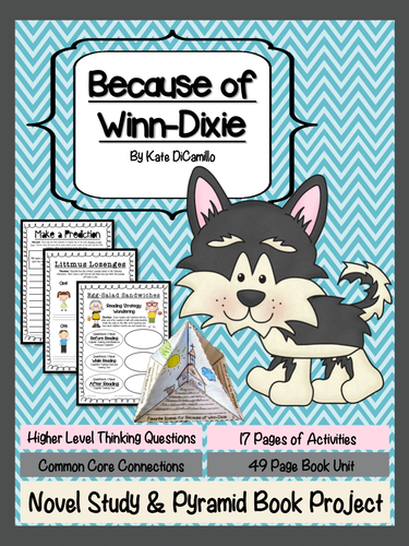 Because of Winn-Dixie {Novel Study & Story Pyramid Book Project}