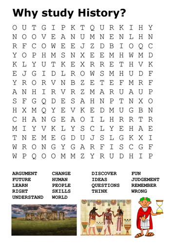 History Skills Word Search Pack
