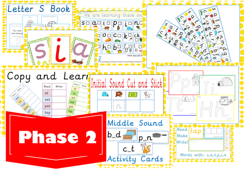 free phase 2 phonics activities letter s teaching resources