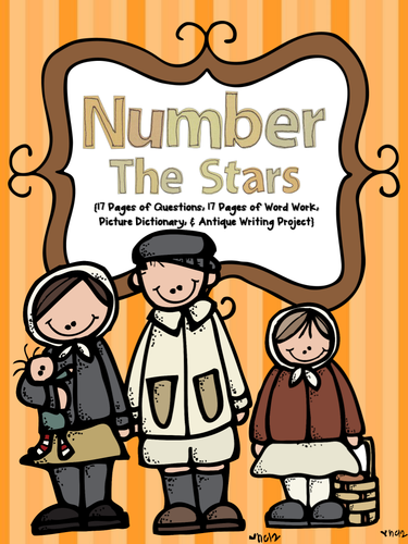 Number the Stars {Novel Study, Picture Dictionary, & Antique Writing Project}