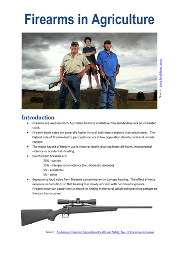 Firearms in Agriculture