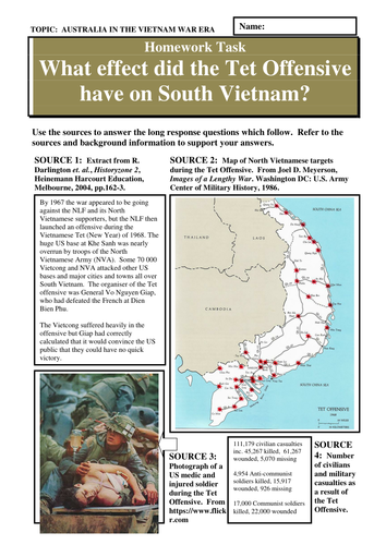 What were the effects of the Tet Offensive on South Vietnam?
