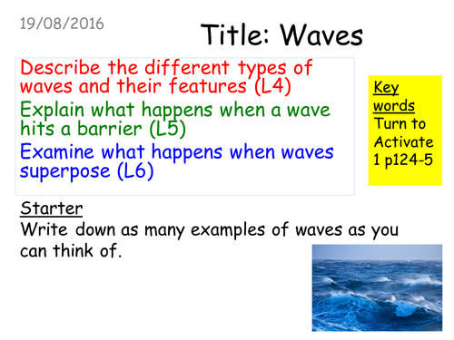 P1 2.1 Waves