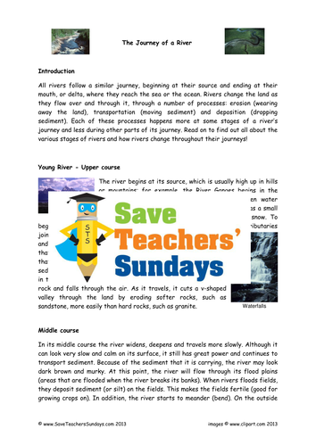 features of a river at different stages ks2 lesson plan