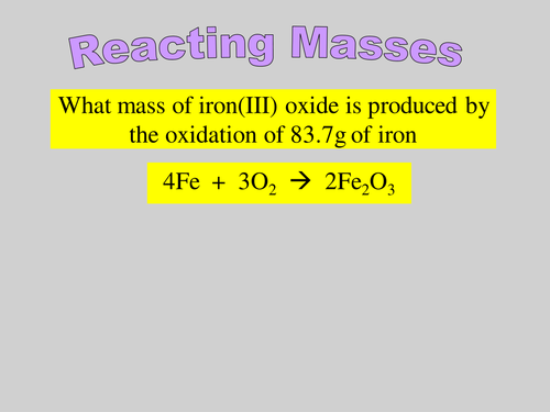 AQA A-level / AS Reacting masses