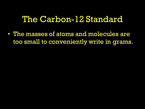 AQA A-level / AS The carbon 12 standard