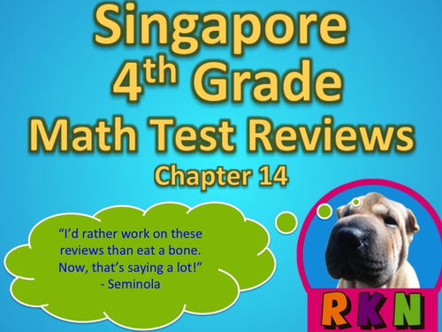 Singapore 4th Grade Chapter 14 Math Test Review (10 pages)