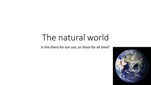 The Natural World - KS3 Lesson - Religious Studies