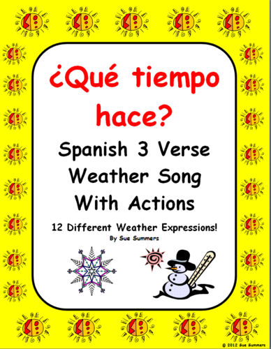 Spanish Weather Song With Actions - ¿Qué tiempo hace?