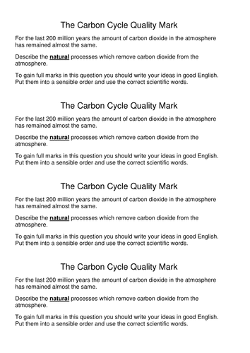 Carbon Cycle Quality Mark Assessment (TASK ONLY)