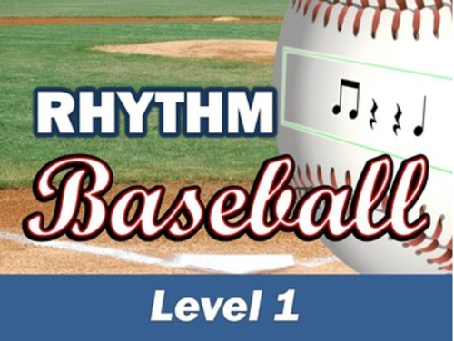 Rhythm Baseball PowerPoint Game for Music Class Level 1