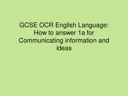 How to achieve perfect marks in the new OCR English Language exam
