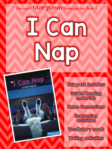 Guided Reading Pack: Storytown Kindergarten Book 6 I Can Nap