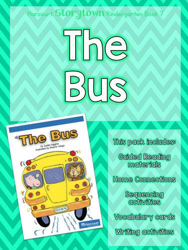 Guided Reading Pack: Storytown Kindergarten Book 7 The Bus