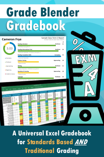 Grade Blender: Excel Gradebook for Standards Based and Traditional Grading