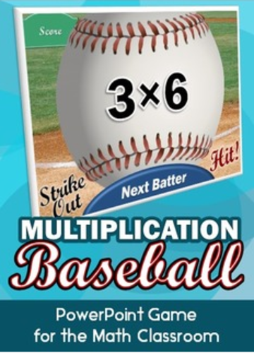 Multiplication Baseball PowerPoint Game for the Math Classroom
