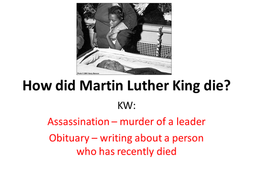 Martin Luther King's assassination | Teaching Resources