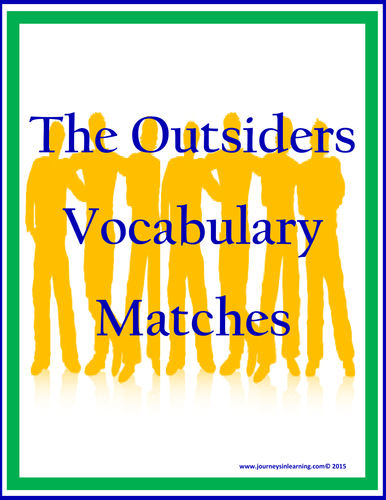 The Outsiders Vocabulary Matches