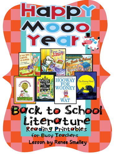 Happy Mooo Year! Back to School Literature- Reading Printables for Busy Teachers
