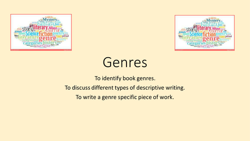 GCSE  English Book Genres Whole Lesson