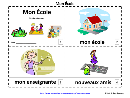 French My School 2 Emergent Reader Booklets - Mon École