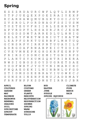 Spring Word Search by sfy773 | Teaching Resources