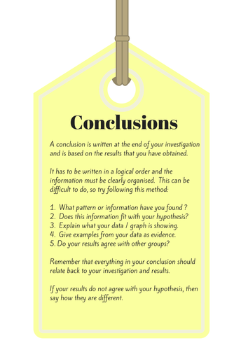 Skill Support Tags & Marking Aids  - Evaluating, Conclusions, Risk Assessments