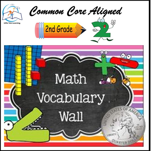Math Word Wall 2nd Grade  BUNDLE