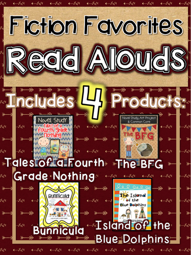 Fiction Favorites -Tales of a Fourth Grade Nothing, The BFG, Bunnicula & Island of the Blue Dolphins