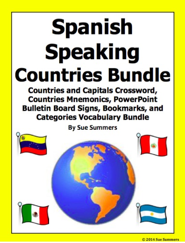 Spanish Speaking Countries Bundle of 5 Items