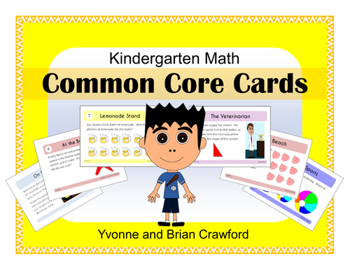 Math Task Cards - Kindergarten Math Common Core - All Math Standards Covered