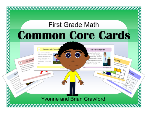Math Task Cards - First Grade Math Common Core - All Math Standards Covered