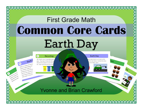Earth Day Math Task Cards (1st Grade Common Core)