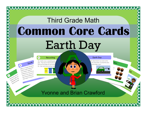 Earth Day Math Task Cards (3rd Grade Common Core)