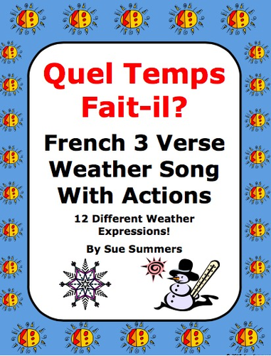 French Weather Song With Actions - Quel Temps Fait-il?