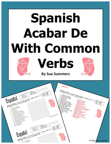 Spanish Acabar + De + With Common Infinitive Verbs