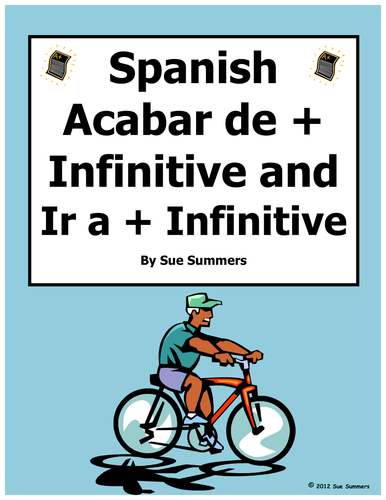Spanish Acabar De + Infinitive and Ir A + Infinitive Sentences Worksheet