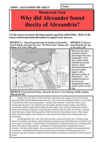 Why did Alexander found the city of Alexandria?