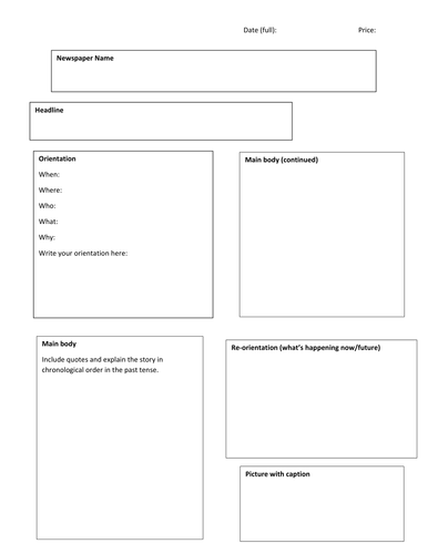 Simple Newspaper Plan