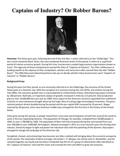 Industrialization dbq essay