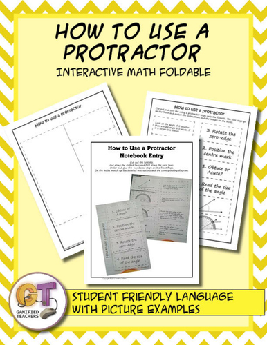 How to use a protractor interactive notebook math foldable