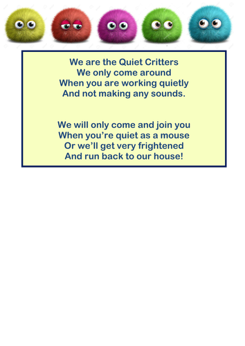 Quiet Critters poem