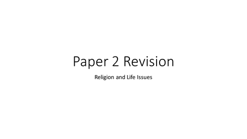 AQA RS GCSE SPEC B Unit 2 Revision Powerpoint