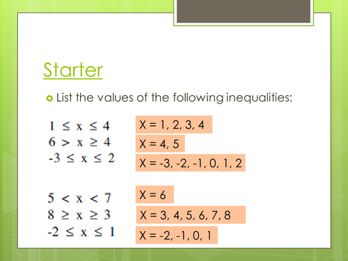 Shading inequalities