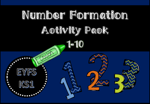 Number Formation 1-10 Activity Pack for EYFS/KS1