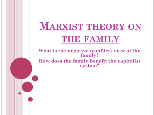 Marxist theory on the Family